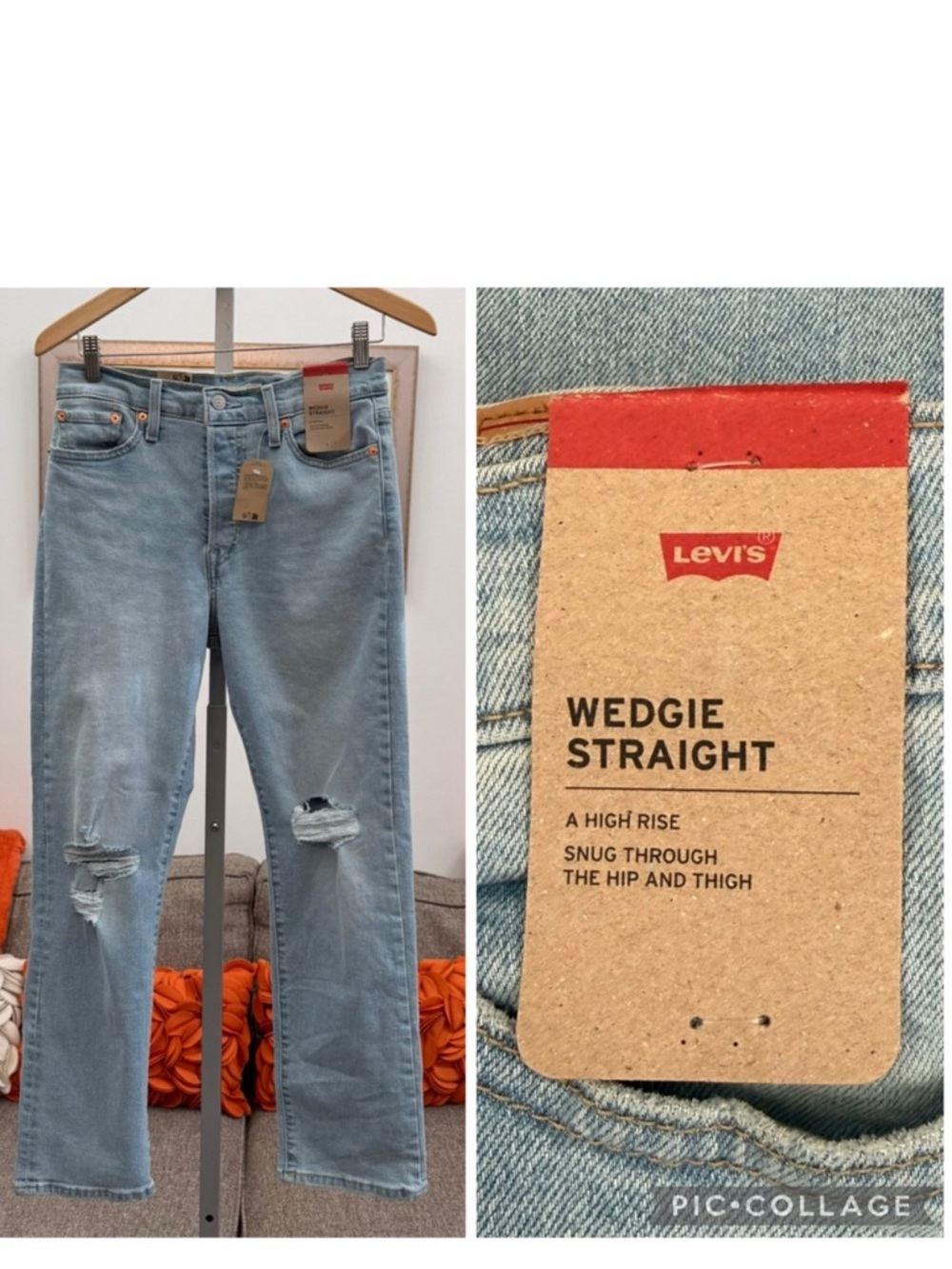 ❣️🆕Levi’s Wedgie Ripped High Waist Ankle Straight Leg Jeans❣️